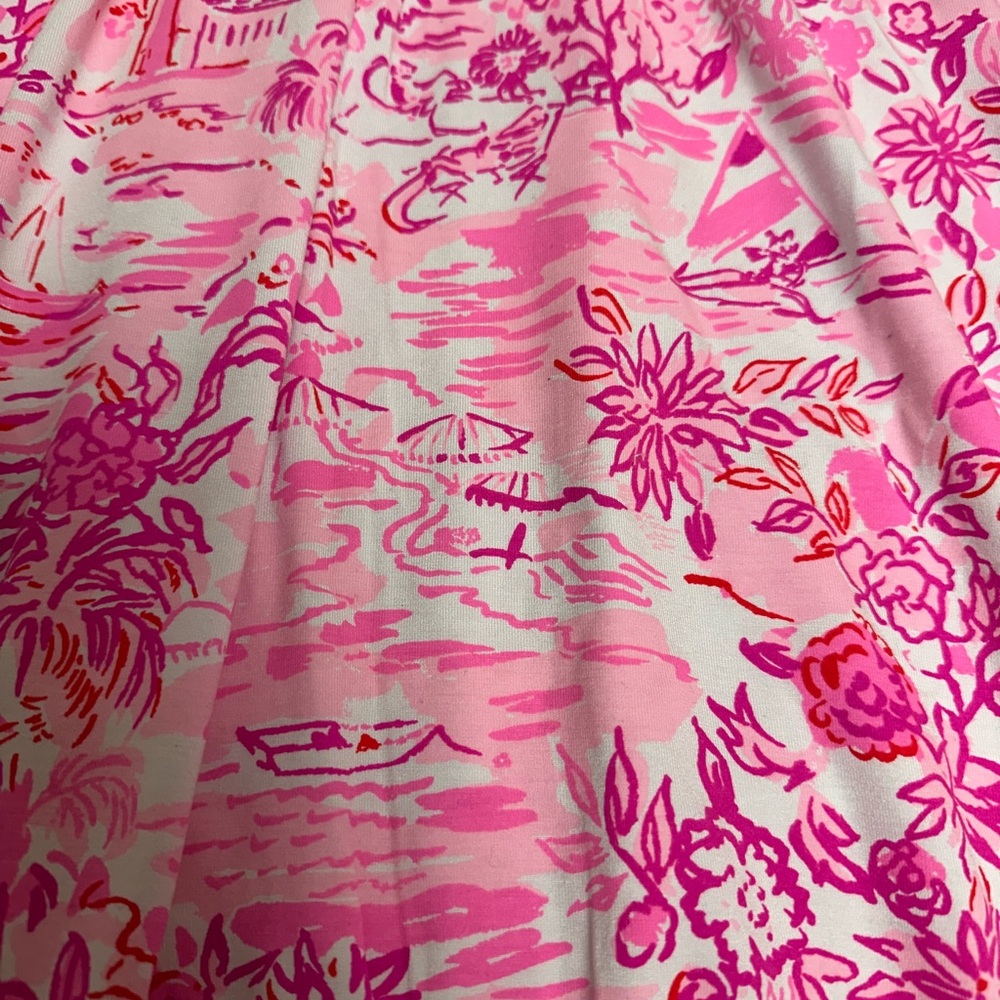 NWT Lilly Pulitzer Pink and White Floral Top - Picture 2 of 4